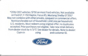 Ford Private Offer