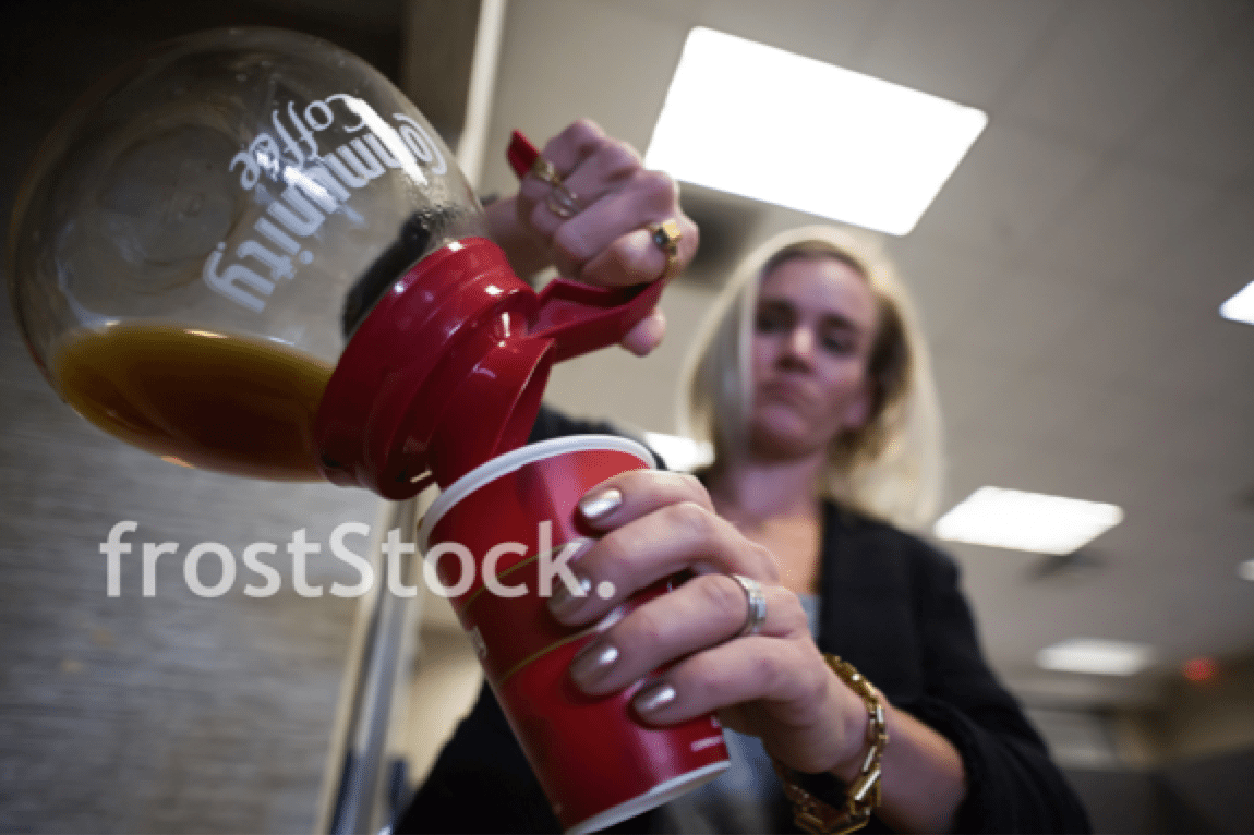 Pouring Coffee Stock Photo