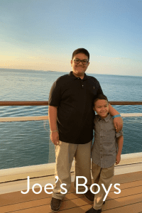 My two boys on a cruise