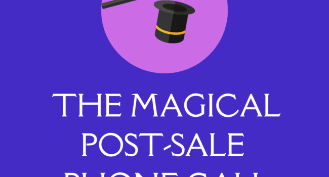 post-sale phone call